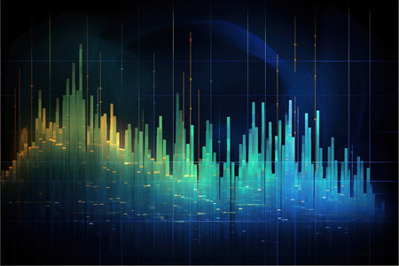 abstract background with digital equalizer, vector eps10 illustrationの素材