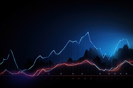 Vector stock market graph. Business and finance concept. Illustration for your designの素材