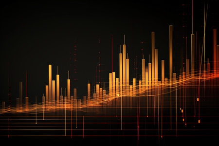 abstract background with forex chart, vector illustration eps10の素材