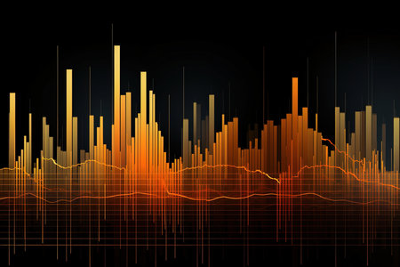 abstract background with forex chart, vector illustration.の素材