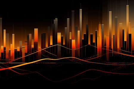 abstract background with business graph. Vector illustration. Eps 10.の素材