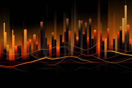 abstract background with bar chart. Vector illustration. Eps 10.の素材