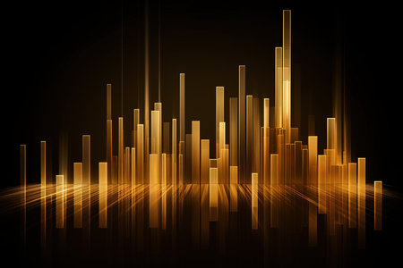 abstract background with dynamic lines and light effects. Vector illustration.の素材