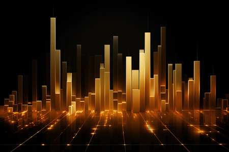 Abstract technology background with glowing lines and bokeh. Vector illustration.の素材