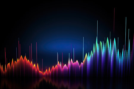 Stock market online business concept. business graph. glowing neon lines.の素材