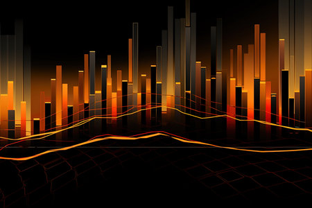 Abstract vector background. Futuristic technology style. Elegant background for business tech presentations.の素材