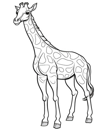 Coloring book for children: Giraffe (giraffe)の素材