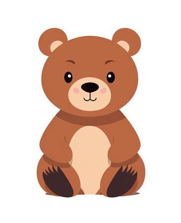 cute bear animal isolated icon vector illustration desing vector illustration desingの素材