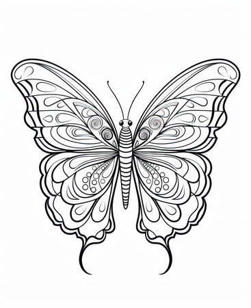Beautiful hand drawn butterfly, sketch for your design. Vector illustrationの素材