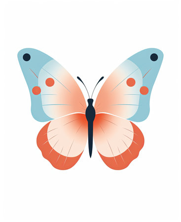 Butterfly icon isolated on a white background. Vector illustration.の素材