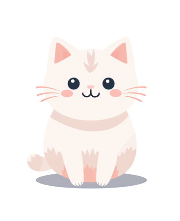 Cute cat cartoon design, Animal zoo life nature character childhood and adorable theme Vector illustrationの素材