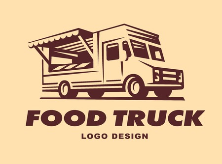 Different of food truck have a retro lookのイラスト素材