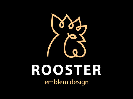 Rooster head logo - vector illustrationのイラスト素材
