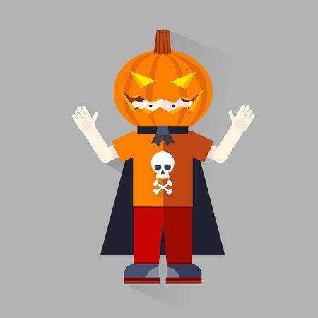 Halloween Party Night.Halloween background.Hallowee n Pumpkin.Vector Illustration.のイラスト素材