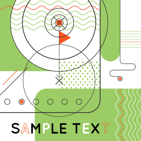 Abstract geometric modern background with thin lines minimalistic. Vector illustration.のイラスト素材