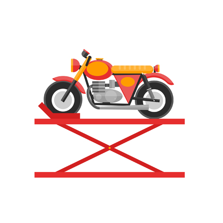 Repair motorcycleのイラスト素材