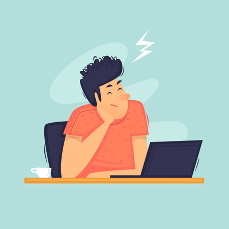 Job search on the Internet, sending out a portfolio. Flat design vector illustration.のイラスト素材