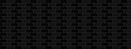 Brick wall background vector abstract black textures wallpaper pattern seamless illustration.