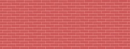 Classic Red brick wall background texture wallpaer pattern vector illustration panorama graphic designのイラスト素材