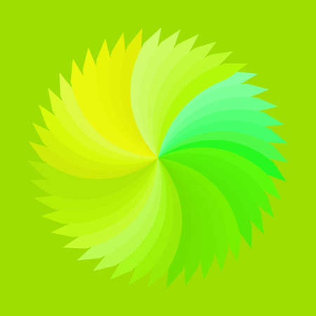 Green colorful with rays swirl sunburst icon abstract background texture wallpaper pattern seamless vector illustration art graphic design beautiful modern styleのイラスト素材