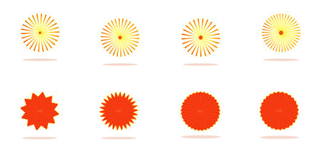 Set of icons bright colorful of stars sticker promoton, speech bubble, label promo, banner, badges,...
