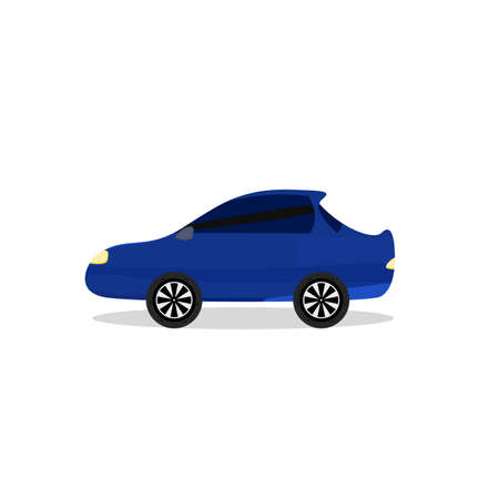 Vector sport car icon dark blue color isolated on white background illustration graphic design modern styleの写真素材