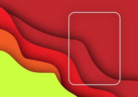 Abstract background texture geometric curve banner cover graphic design papercut frame template colorful vector illustrationのイラスト素材