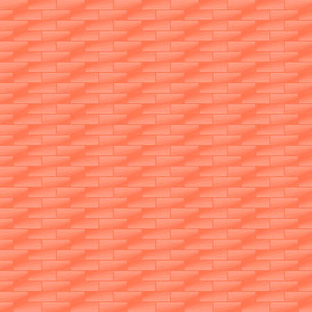 Abstract background textured orange colorful geometric brick wall building concrete interior wallpaper pattern seamless vector illustrationのイラスト素材