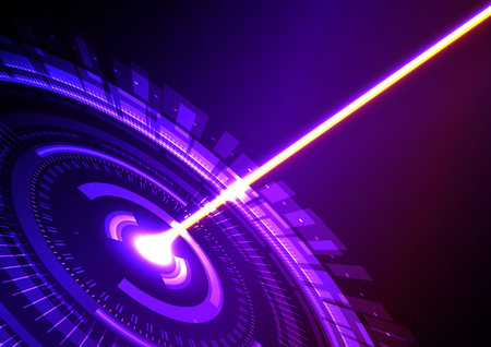 Ring radar satellited wireless technology laser electronic abstract background futuristic science grahic design vector illustrationの写真素材