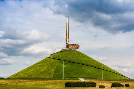 MINSK, BELARUS - July 9, 2015: Memorial Mound of Glory on July 9, 2015 in Minsk, Belarusのeditorial素材