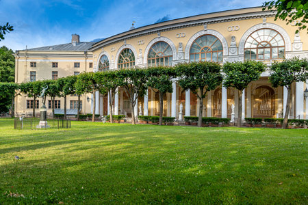 The State Museum-Reserve Pavlovsk. St. Petersburg, Russia - july 10, 2019: View of the Pavlovsk...