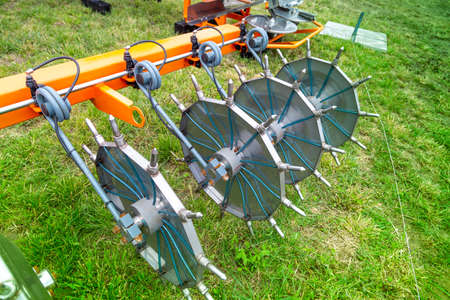 Working bodies of equipment for applying liquid fertilizersの写真素材