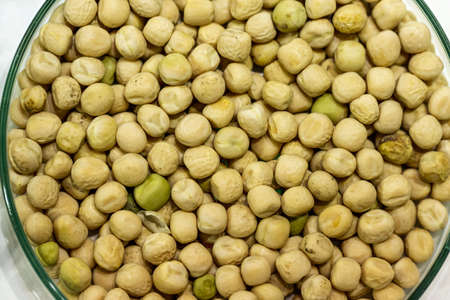Soy seeds in a petri dish in the labの写真素材