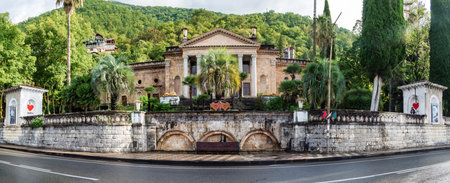 Abkhazia, September 29, 2019: Winter theatre in Gagra, Abkhazia, Caucasusのeditorial素材