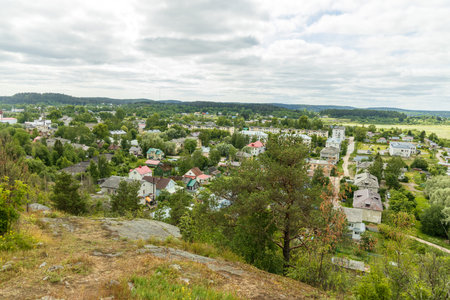 Panorama of Sortavala from the top of the mountain, Karelia