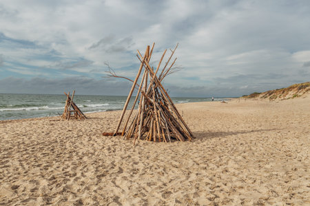 Sand dunes on the shore of the Baltic Sea