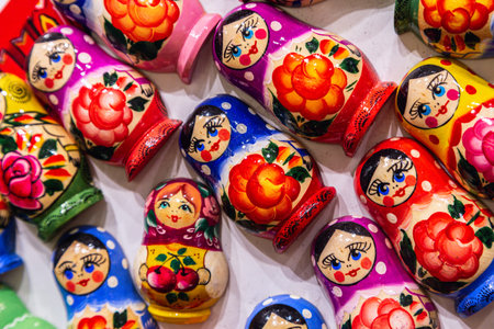 Wooden Nesting Dolls or Russian Matryoshka Dolls for sale in Russia, Matryoshka dolls - traditional...
