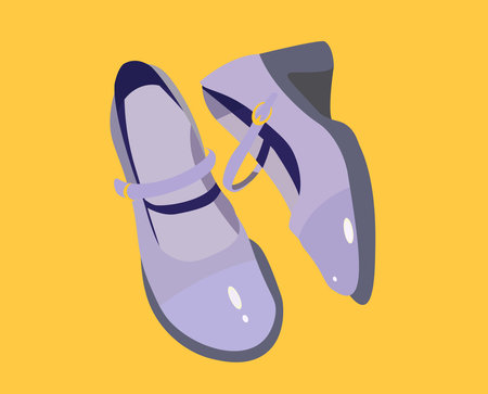 Womens heeled shoes, Cute Style, Lilac, High Heel Shoes with strapのイラスト素材