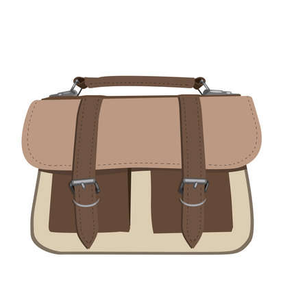 Icon of Handbag Beauty Fashion Girl Vector, trendy bagのイラスト素材