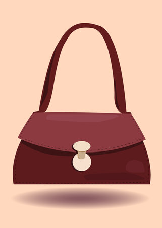 Feminine burgundy handbag, trendy and modern, wardrobe itemのイラスト素材