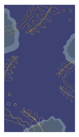 Background for use in invitations, postcards. Backgrounds for stories and social networks. Sky blue and rich gold textureのイラスト素材