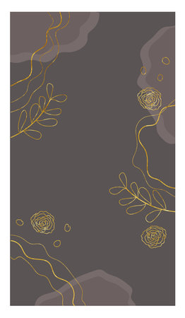 Background for use in invitations, postcards. Backgrounds for stories and social networks. Brown and rich gold textureのイラスト素材