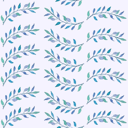 Decorative element for wedding. Aquarelle painting. Postcard or textile decor seamless pattern.の写真素材