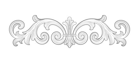 Vintage decorative ornament, frame swirls and scrolls retro design vector shape. element for design invitations paper, cards or textile. isolated on whiteのイラスト素材