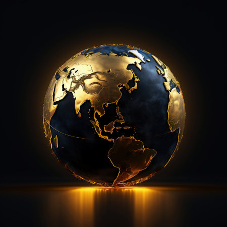 Globe on a dark background. Elements of this image furnished by NASAの素材