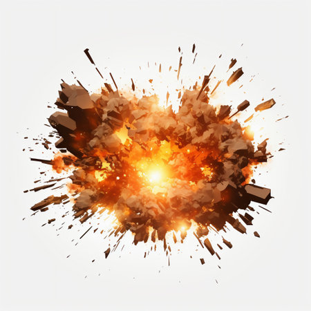 Abstract explosion isolated on white background. Vector illustration. Eps 10.の素材