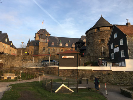 Berlin, Germany - December 26, 2018: Castle located in Castle on the Wupper (Solingen), is a reconstructed castle in North Rhine-Westphalia, Germany.のeditorial素材