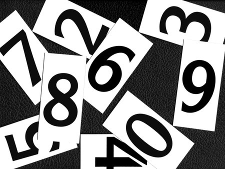numbers everywhereの写真素材