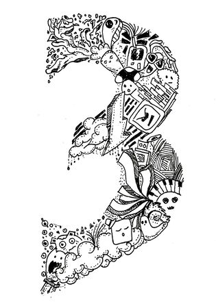 Number Threeの写真素材