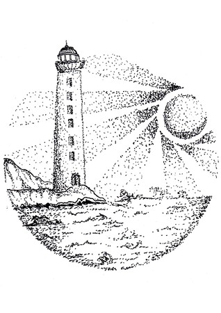 Sketch 13 - Lighthouseの写真素材